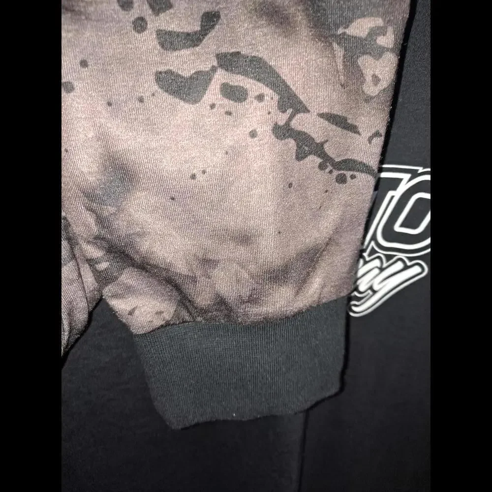 Pulse by Sirphis Pocono Raceway Black with Decorative Arms Sweatshirt Size Large - Picture 4 of 6